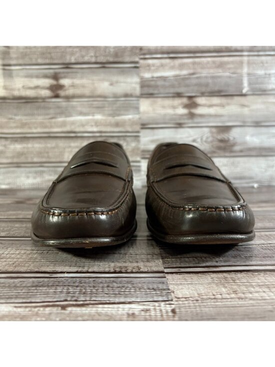 Santoni of Italy Penny leather Loafers size 8.5 color brown main image 9